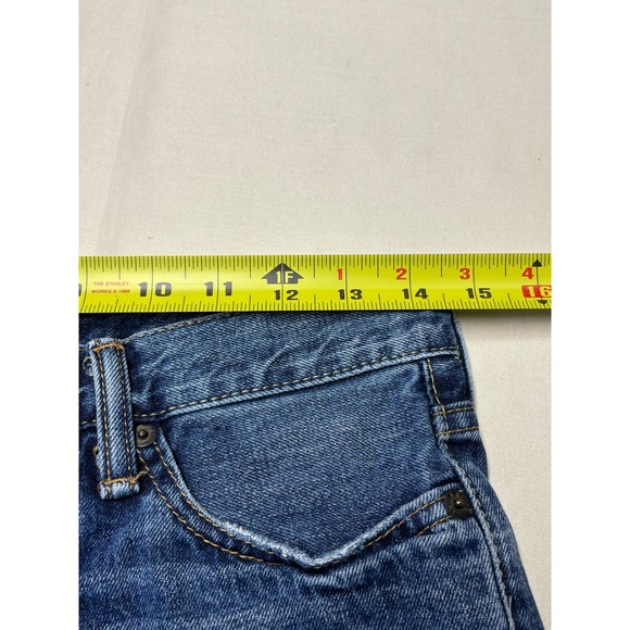 Abercrombie & Fitch Slim Straight Jeans Blue Wash Women's Size 26X30 Button Fly - Picture 11 of 15